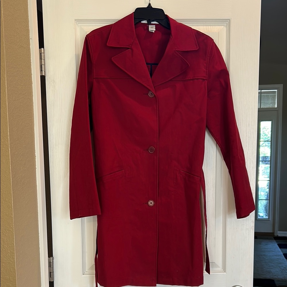 Women's Red Trench Coat